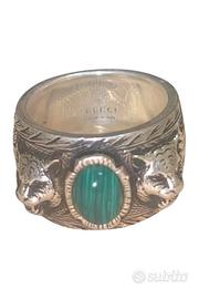 Anello Gucci Garden In Argento uomo misura 22