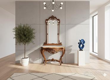 Consolle con specchiera stile Barocco/Luigi XV 