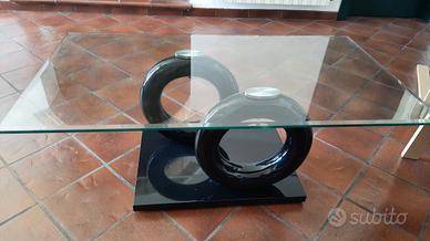 Tavolino da salotto in cristallo