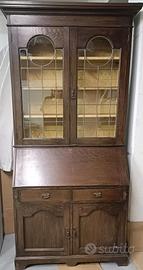 Vetrina Secretaire in legno massello 