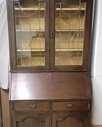 Vetrina Secretaire in legno massello 