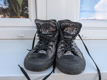 Converse, ALL STAR, n.37, nere brillantinate.
