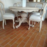 TAVOLO TONDO SHABBY ALLUNGABILE 