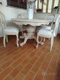 TAVOLO TONDO SHABBY ALLUNGABILE 