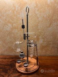 Alambicco/distillatore da tavolo in vetro metallo