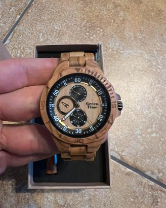 Orologio Green Time in legno naturale