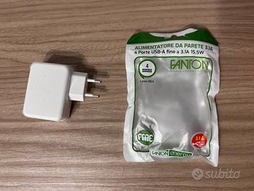 Alimentatore 4 Porte USB-A fino a 3,1A 15,5W