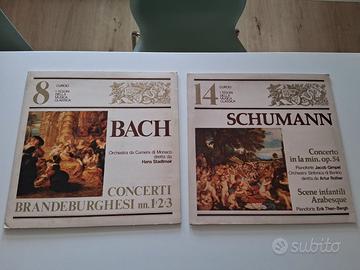 Dischi 45 giri Bach,Schumann e Operetta