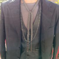 Sciarpa cravatta Ner Crowley Good Omens con catena