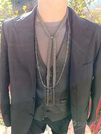 Sciarpa cravatta Ner Crowley Good Omens con catena