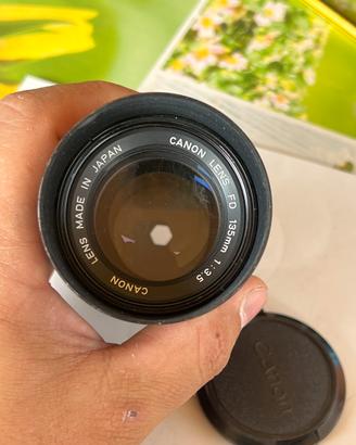 Ottica fissa 135mm canon. Diaframma 3.5-32