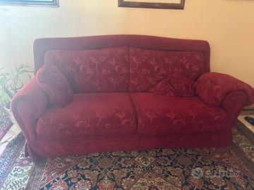 Divani rossi/ bordeaux tessuto damascato
