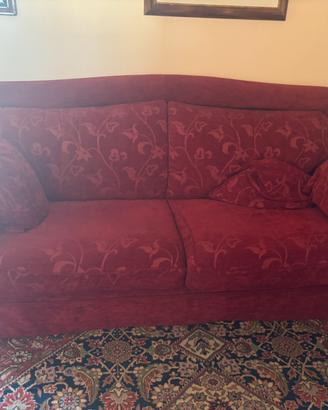 Divani rossi/ bordeaux tessuto damascato