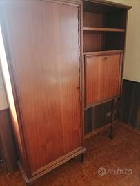 Mobile anni 60 con armadio e scrivania