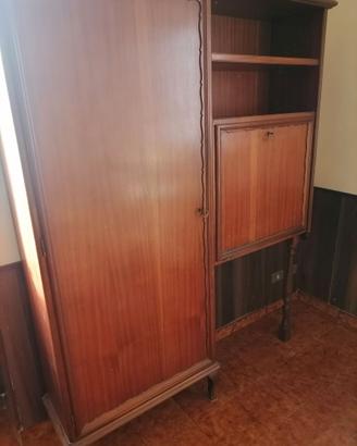 Mobile anni 60 con armadio e scrivania