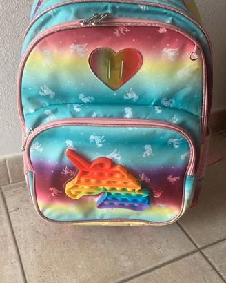 Zaino Trolley Scuola Bambina Unicorno