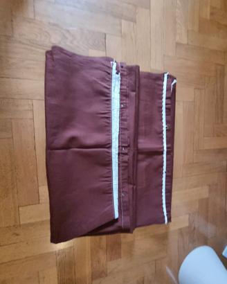 2 tende marroni a caduta 150x290