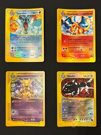Lotto 4x Reverse Holo Vintage-Expedition/Skyridge