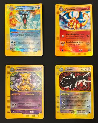 Lotto 4x Reverse Holo Vintage-Expedition/Skyridge
