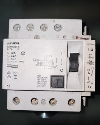 interruttore trifase Siemens 