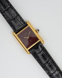 Cartier Tank Vermeil Burgundy
