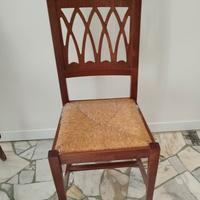 Sedie in legno con seduta intrecciata