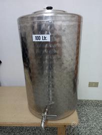 Serbatoio da 100 litri per l’olio in acciaio inox