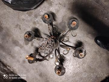 lampadari antichissimi con le goccine ottone l