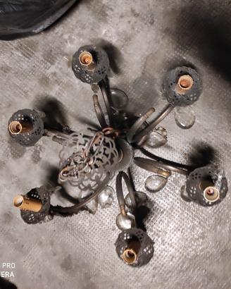 lampadari antichissimi con le goccine ottone l