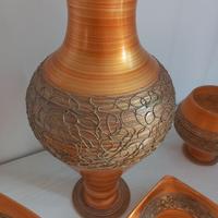 set in vetro lavorato 