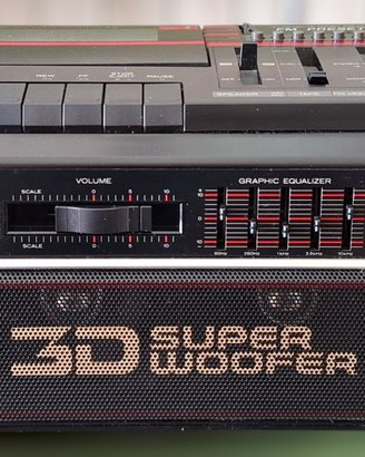 Boombox Hitachi TRK-3D5E stereo hi-fi.