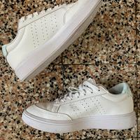 Scarpe unisex numero 37/5 bianche azzurre Adidas