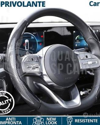 COPRIVOLANTE Auto Sportivo Effetto FIBRA CARBONIO