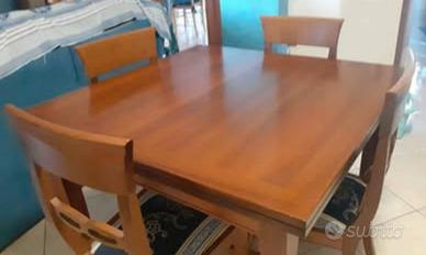 TAVOLO ARTE POVERA + 4 SEDIE