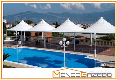 Gazebo 4X5 WIND PLUVIO con grondaia 4x5 nuovi box