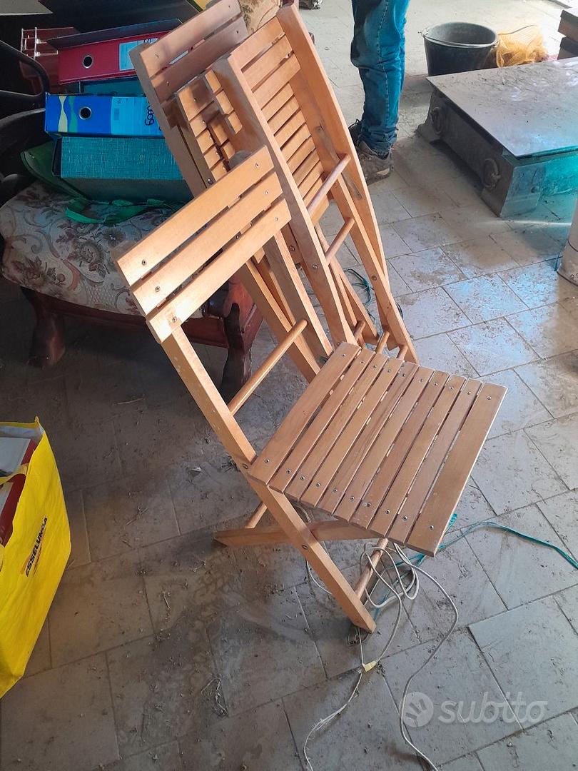 Sedie pieghevoli in legno tre pezzi - Arredamento e Casalinghi In vendita a  Torino