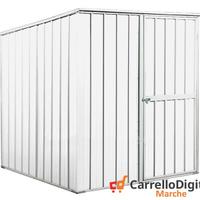 Box da giardino lamiera acciaio 175x185cm bianco