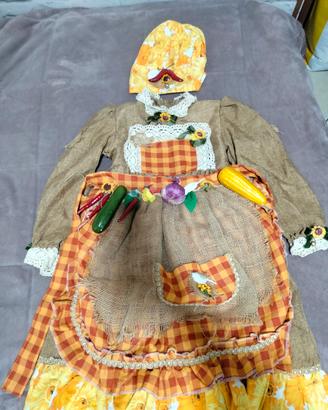 vestito carnevale bimba Fruttivendola anni 6