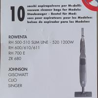 3 sacchetti aspirapolvere Rowenta/ Johnson 