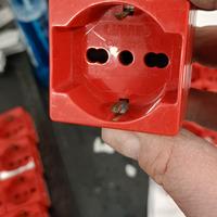 gewiss 20296 presa schuko + bipasso rossa