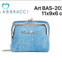 portafoglio e portamonete in jeans chiaro o scuro