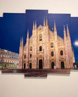 Quadro moderno Duomo di Milano 5 pannelli (150x90)
