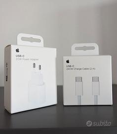 NUOVI Apple Alimentatore 20W + Cavo Type-C 2M