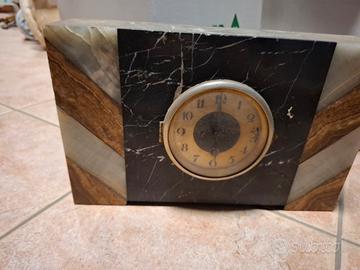 Orologio da tavolo vintage in marmo stile Art Déco