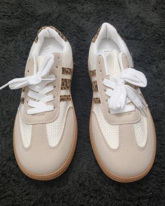 scarpe marrone/beige, nuovo. Tg 38,5.  Alla moda.