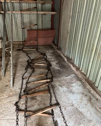 Scala a catene con pioli in legno 12 metri
