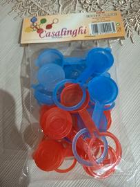 25 confezioni tappi con anello 