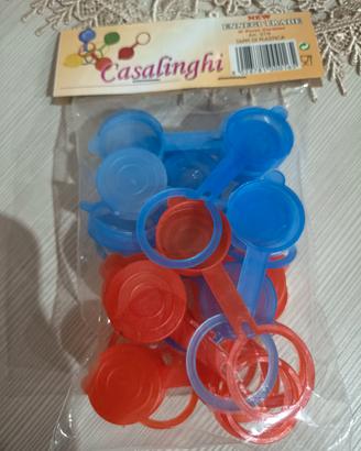 25 confezioni tappi con anello 