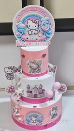 torta decorativa compleanno hallo kitty