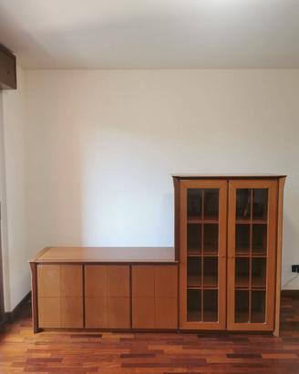 Mobili sala con vetrinetta in legno (made in italy
